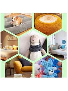 1pc High-Quality Polyester Fiber Filling, Premium PP, White Luxury Filling Material, DIY Crafting And Filling, White Polyester Fiber Filling, Silk Fiber, Low-Allergy Polyester Fiber Filling, Housewarming Gift, High Elasticity Filling, Large Capacity, Soft And Fluffy, High Elasticity And High-Quality Polyester Fiber Filling, Ultra-Fine Down Fabric, Vacuum Compressed Silk Blended, High-Quality Synthetic Filling, Available In Multiple Sizes, High Elasticity Sofa Cushion Filling, Polyester Fiber Toy Filling Material - High-quality Filling Cotton - View 7