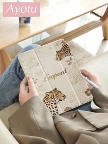 Ayotu 1件豹纹平板电脑保护套和Kindle电子书保护套，兼容第10代、第11代/Air 4代/Air 7代/9.7英寸，兼容三星Galaxy Tab A9 Plus、Kindle（第11代-2024年发布）（6英寸）、Kindle Paperwhite第12代（2024年发布），绝佳节日礼物，时尚简约图案。 - 彩色 - 查看 5