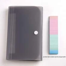 Libro de almacenamiento de placas de estampado de arte de uñas con 13 ranuras, con etiquetas adhesivas a juego, libro de almacenamiento de material de PU rectangular adecuado para el almacenamiento de plantillas de sello y herramientas - Multicolor - Ver 16
