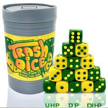 1Set Family Dice Game Dumpster Themed 2-Player Board Game Exciting Party Activity With Stickers Games For Friends - Multicolor - View 4