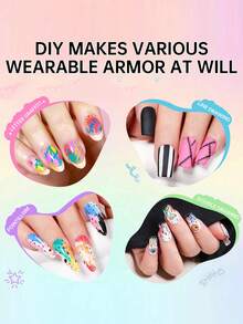 SAUA 一套美甲笔，涂鸦笔刷，速干美甲点彩笔，精准3D美甲彩绘笔，美甲笔套装，速干，适合家庭DIY和美甲沙龙使用 - 彩色 - 查看 4