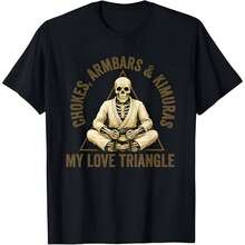 Brazilian Jiu Jitsu BJJ Men Chokes Armbars Kimuras T-Shirt - 黑色 - 查看 1