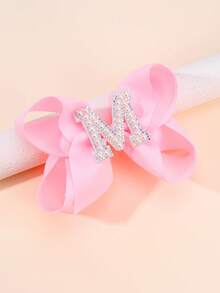 1 bộ 26 chữ cái đính ngọc trai cho bé gái, ruy băng hồng ngọt ngào và kẹp tóc trang trí chữ cái từ A đến Z đính ngọc trai, phụ kiện tóc cho bé gái dịp sinh nhật mùa xuân, kẹp tóc tinh tế cho bé gái với ngọc trai thanh lịch. - Nhiều màu - Xem 17