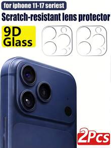 2片装摄像头镜头钢化玻璃屏幕保护膜,兼容 17/Air/17 Pro/17 Pro Max,防刮花,高清,全屏覆盖,也兼容 16 Pro Max/15 Pro Max/14 Pro Max/13/12/11 Pro Max - 無色 - 查看 33