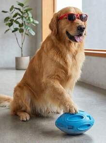 PETSIN Indestructible Squeaky Football, Dog Chew Toy - Durable Rubber Ball, Suitable For Aggressive Chewers, Teething And Play Fun - Perfect Gift For Small Dogs, Enjoy Chewing And Playing - Gift For Dogs, Christmas, Halloween - Multicolor - View 3