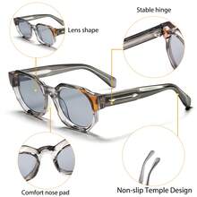 New Retro Sunglasses CP+PC Frame Square Thickness Vintage European Style Decoration Eyeglasses For Men Women Vacation Street Photo Shopping Festival Gifts Glasses - K40205 - View 10