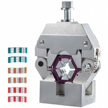 Manually Operated AC Hose Crimper Hydra-Krimp 71550 Manual AC Hose Crimper Kit Air Conditioning Repair Handheld AC Hose Crimping Tool With 4 Dies - 銀色 - 查看 8