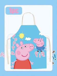 Peppa Pig Waterproof Apron - Thin Style - Suitable For Cooking In The Kitchen - Can Be Wiped Clean - Waterproof And Oil-Resistant - Cute Wraparound Covering Dress - Multicolor - View 13