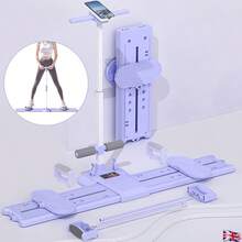 5 In 1 Folding Hip Leg Exerciser Indoor Ski Training Machine, Multifunctional Home Gym Equipment With Tension Rope, Removable Armrests & Phone Holder, Space Saving Design - Purple - View 11