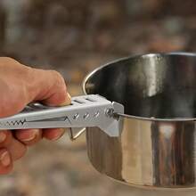 1pc Outdoor Camping Anti-Scald Pot Holder, Cooking Utensil Accessory - A - View 3