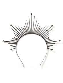 光环头箍，金色光环皇冠，希腊女神头饰，旭日尖刺太阳头箍，金属文艺复兴风格头箍，角色扮演服装派对配饰 - 彩色 - 查看 5