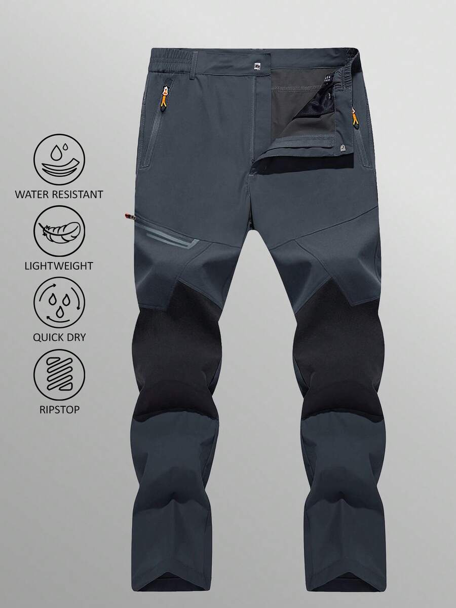 KEFITEVD Men's Water Resistant Hiking Pants All Seasons Quick Dry Working Cargo Pants