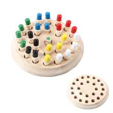 Juego educativo infantil de madera para la memoria, juego de ajedrez con palos, rompecabezas 3D, juego para fiestas familiares. - Albaricoque - Ver 5