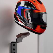 Motorcycle Helmet Rack, Electric Bike Helmet Storage Wall Mount Display Holder - A - View 9
