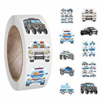 500pcs Tape Stickers- Car Stickers Roll 10 Styles, High-Quality And Beautiful Stickers- For Waterbottle Luggage Scrapbook Laptop Gift Party Decorations Etc.