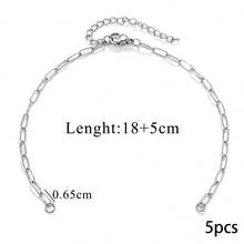 5pcs Stainless Steel 18K Gold Plated Double Jump Ring Adjustable Chain Ewelry Making DIY Connector Charm Pendants Necklace - Necklace Or Bracelet - View 8