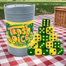 1Set Family Dice Game Dumpster Themed 2-Player Board Game Exciting Party Activity With Stickers Games For Friends - Multicolor - View 2