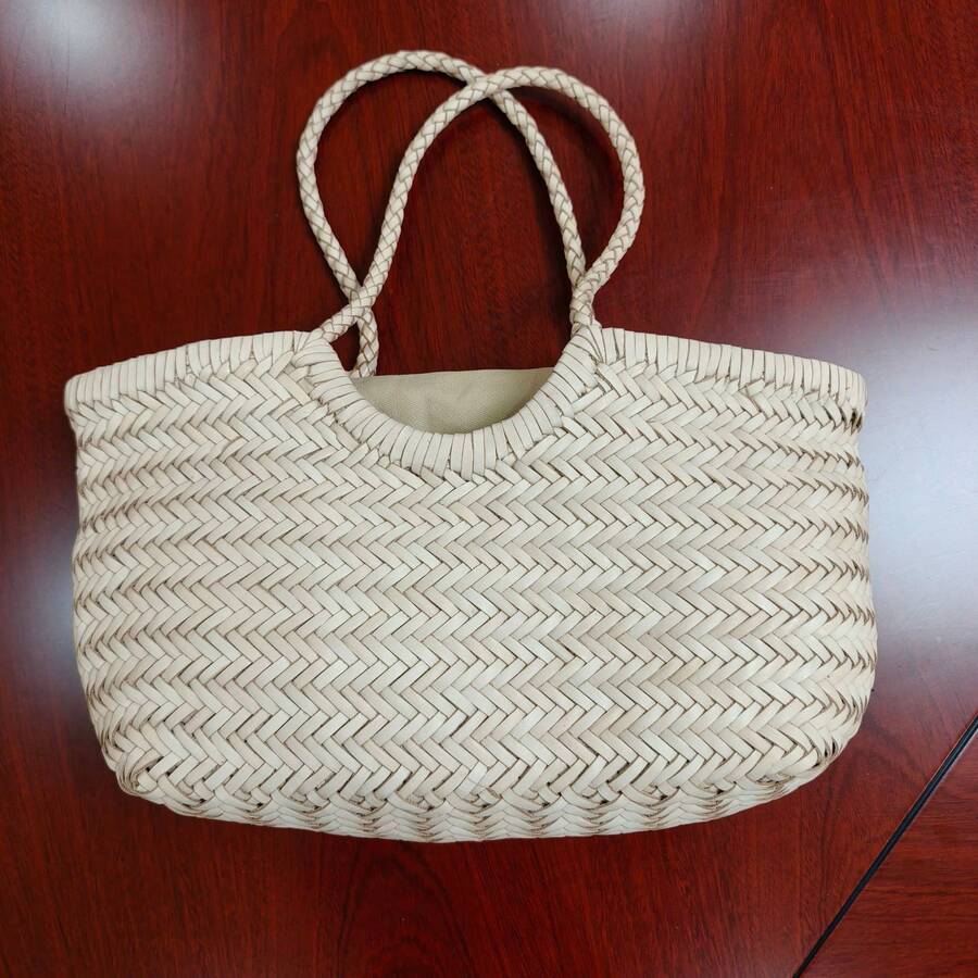 Men Tote Bags - Ivory White (Small) - View 1