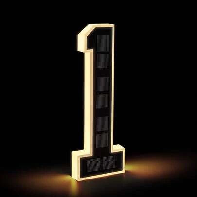 Solar Lighted House Numbers Waterproof LEDAddress, Solar Address Sign, Upgrade YourHome's Curb Appeal, Modern LED HouseNumber Light - For Stylish, All-Night Visibility