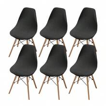 1/2/4/6pcs Striped Solid Color Shell Chair Covers Suitable For Home, Hotel, Banquet - Multicolor - View 59