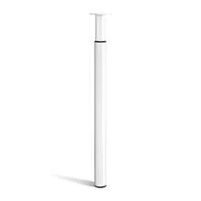 Adjustable Metal Table Legs | Folding Breakfast Bar Legs 60mm Diameter For Kitchen Worktop & Dining Table - White - View 1