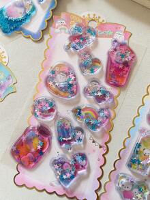 3D Water-Injection Foil Stickers, Dinosaur Cartoon 3D Water-Injection Raised Decorative Stickers For Scrapbooking, Shaker DIY - Multicolor - View 17