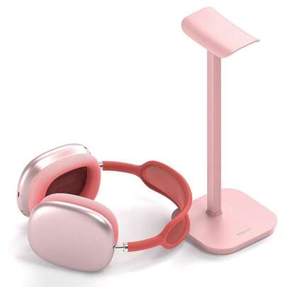 Headphone Stand, Desktop Headset Holder Desk Earphone Stand Aluminum Headset Hanger Headphone Rack Stand To Hold Earphones Such As  Max, , , , , (Pink)