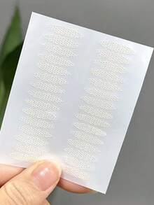 13pcs/Set Minimalist Hollow Lace Double Eyelid Tapes, Water-Activated Natural Invisible Eyelid Stickers Suitable For Makeup, No-Makeup Look, Office, Home - Nude - View 4