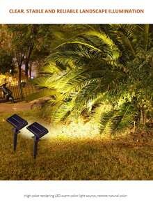 Lampă de grădină cu LED, cu alimentare solară, potrivită pentru exterior, curte, grădină, garaj, gazon, iluminat peisagistic cu senzor de mișcare, alimentată cu energie solară, se încarcă în timpul zilei, se aprinde automat noaptea, iluminat peisagistic cu alimentare solară - lampă de podea - Vizualizare 7