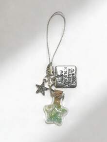 1个星空许愿瓶吊坠，梦幻星空许愿瓶钥匙扣，漂流瓶吊坠，手机挂饰，小饰品，包包挂饰，汽车钥匙扣，钥匙链挂绳，钥匙扣配件，钥匙圈，情侣钥匙扣，男士钥匙扣，女士钥匙扣，女士礼物，情人节礼物，生日礼物，朋友礼物，节日礼物，活动纪念品，派对小礼品 - 彩色 - 查看 10