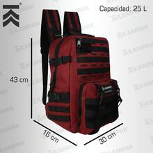 Super Mochila Kampak Ep40 Multiusos P/ Laptop Ajustable - Rojo - Ver 6