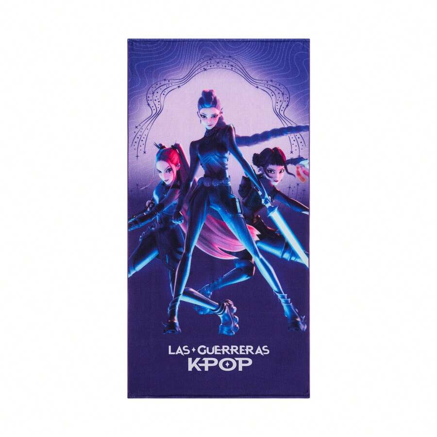 KPop Demon Hunters Premium Bath Towel For K-Pop Warrior Hunters - Purple - View 1