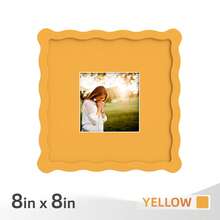 1pc/3pcs Wavy Design Photo Frame For Wall & Tabletop Decoration, Artistic Creative Home Decor With Multi-Color Waves - 7 Standard Sizes 4x4in, 4x6in, 5x7in, 6x6in, 8x8in, 8x10in, 11x14in - Modern Stylish Interior Accent, Fun Picture Frames, Scalloped Picture Frame- Graduation Wedding Gift (Random Photo Paper) - 波浪形 - 查看 35