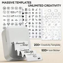 Marklife X2 标签打印机，含标签带，无线标签打印机，无墨标签打印机，适用于服装、小型企业、蜡烛罐、衣物、储物盒、家庭使用（黑白） - 白色 - 查看 10