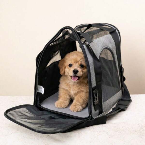 Bolsa Transporte Pet Avião Carro Passeio Oxford Respirável Leve Até 8kg Segurança