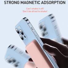 Sạc dự phòng không dây từ tính sạc nhanh 20W, mỏng nhẹ, dung lượng 5000mAh với cổng USB-C hai chiều. Phụ kiện không thể thiếu cho những chuyến đi đường dài và sử dụng hàng ngày. Tương thích với iPhone và Android. Quà tặng Valentine tuyệt vời. - Hồng - Xem 2