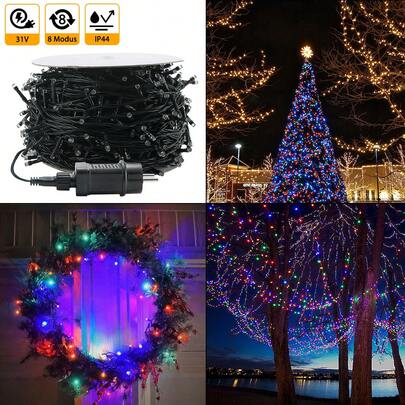SAILUN LED Fairy String Lights 80m 800 LED Christmas Tree Light Fairy Lights Plug-In Waterproof 8 Modes Xmas String Lights Waterproof DIY Parties Halloween Decor (Multicolour)