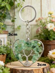 1/5/10/15/20/50/100 chiếc Móc khóa hình cây sự sống bằng dây kim loại nhiều màu sắc, thích hợp để đeo hàng ngày hoặc làm quà tặng cho phụ nữ (Màu đá có thể khác nhau) - Nhiều màu - Xem 11