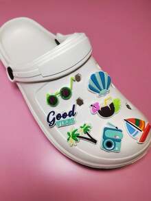 7pcs Tropical Beach Themed Charms For Clogs - Blue - View 5