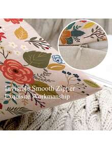 2pcs Spring/Summer Home Decor, Beautiful Floral Design, Multiple Sizes, Throw Pillow Covers, Decorative Cushion Covers, Living Room Decor, Sofa Decor, Valentine's Day Gift For Him/Her, Sofa Cushion Covers, Car Seat Cushion Covers - Multicolor - View 8