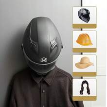 Motorcycle Helmet Rack, Electric Bike Helmet Storage Wall Mount Display Holder - A - View 11