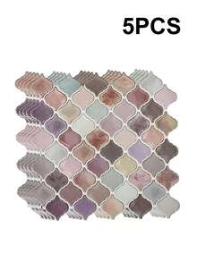 1/5/10pcs Kitchen Backsplash Tiles, Self-Adhesive 3D Embossed Wall Tiles, 12"X12", For Kitchen And Bathroom - Multicolor - View 27