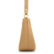 Women's Half-Moon Shoulder Bag Set (Crossbody) + Waterproof Rubberized Wallet - Mostaza Amarilla - Ver 4