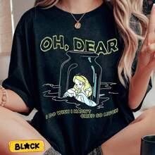 Crying Shirt, Oh Dear I Wish I Hadn't Cried Tee, Sad Princess Graphic Tee, Disneyland Matching Trip Outfits - 黑色 - 查看 2