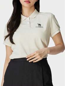 CAMEL CROWN Camiseta polo esportiva de manga curta para primavera e verão, de secagem rápida e respirável. Ideal para uso casual. - Jinse Cinza - Ver 4