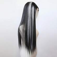 ZigZag Hair 24英寸渐变紫色长直假发，高温丝材质，男女通用成人基础款，13x4蕾丝前额，可调节绑带，适合度假、日常旅行、会议等场合。 - 彩色 - 查看 8