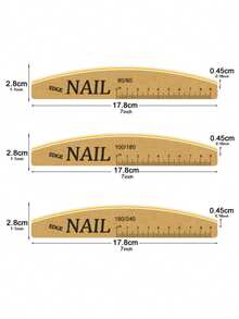 NailShine 1/3/6pcs Washable, Durable Nail Files With Scale, Nail Buffing Sponge Blocks, Double-Sided Nail Sanding Blocks - Khaki - View 7