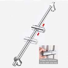 1X Shower Bar Showerhead Base Set, Five Function Showerhead, Wall Mounted Installation - A - View 3