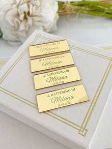 2/10/20/50pcs Custom Wedding Favors Name Tags Gold Acrylic Tag Reception Token Baby Shower Tags Thank You Gift Engagement Celebration Personalized Favor Tags Christmas Party Bridal Shower Gifts - Multicolor - View 3