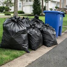 50PCS Black Garbage Bags, Large Size Thick Plastic Trash Bags For Hotel, Office & Commercial Use - Black - View 3